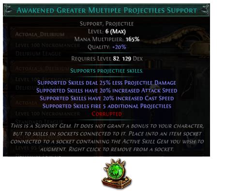 Awakened Greater Multiple Projectiles Support 